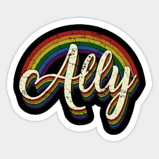 Vintage Ally LGBT gift Sticker